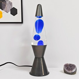 zhrisezlava 16 Inch Liquid Motion Lamp, Transparent Magma Motion Lamps with Blue Wax, Relaxing Night Light Home Decor for Contemplation, Suitable for Living Room Bedroom Office