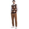 Kallspin Men's Big & Tall Argyle Sleeveless Jumpers Wool Blend
