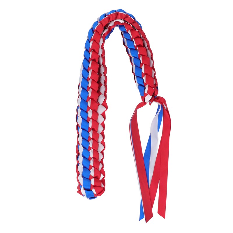 120CM Graduation Ribbon Lei Adjustable Handmade 4 Strands Braided Necklace