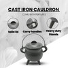 Reusable 4 Inch Cast Iron Cauldron Candle with Lid and
