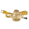 B&P Lamp® #2 Electric Brass Plated Burner with Clear Silver