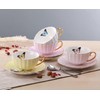 Jusalpha® Elegant Tea Cup and Saucer Set-Coffee Cup Set with