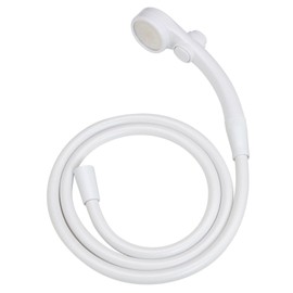 Gaona GA-FH021 Shower Head and Hose Set, Water Saving, Ultra Fine Stop, 0.01 inch (0.3 mm) Shower Hole, Soft to the Touch and Bathing, Low Pressure Compatible, White