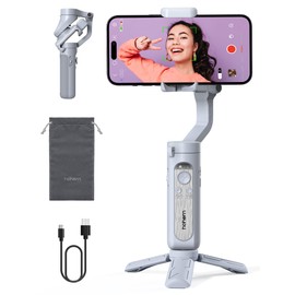 Hohem XE Smartphone Gimbal 2023 Hohem 7.0 3-Axis Stabilizer, 320° Rotation, Single Handed & Folding Gimbal, Ultra Lightweight, 9.2 oz (259 g), Tracking Photography, Hand Paws