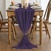 Artoid Mode Boho Cheesecloth Gauze Purple Wedding Table Runner, Seasonal