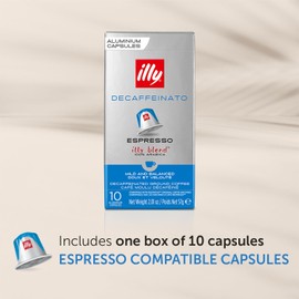 Illy Espresso Nespresso Compatible Single Serve Capsule Coffee Pods - Decaf Medium Roast - 100 Count