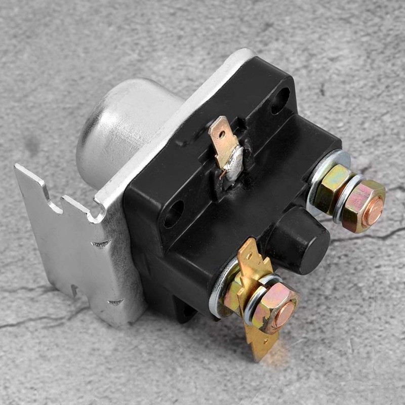 BOROCO Relay Solenoid Starter, 12V Starter Solenoid Switch, Black, Automatic,