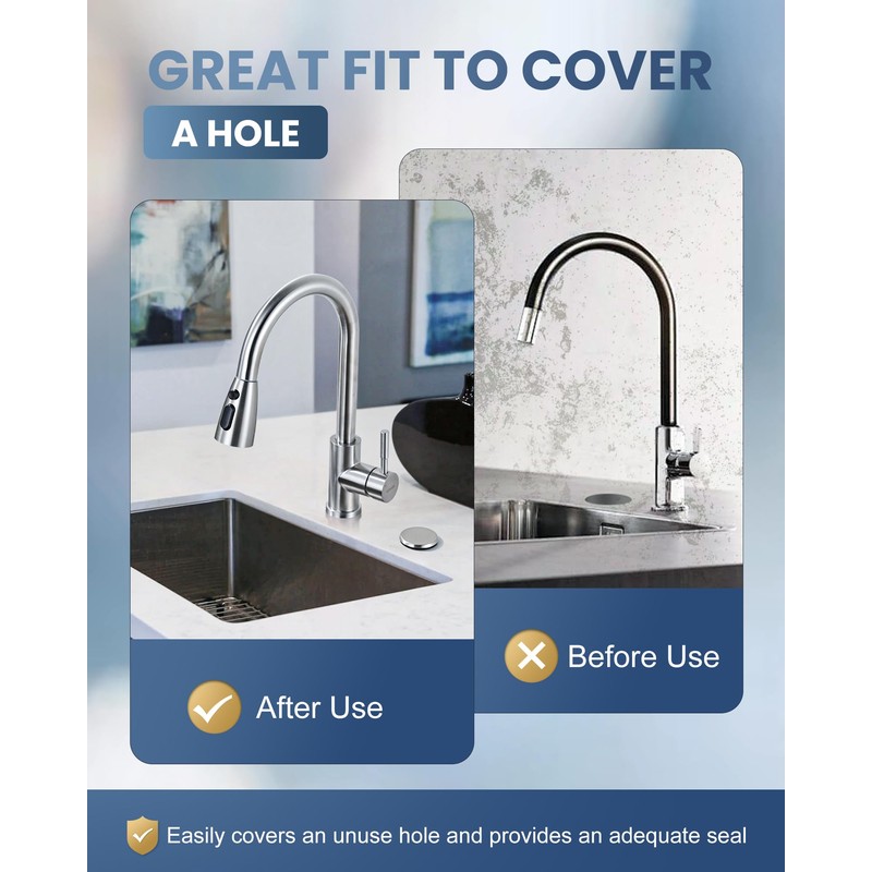 ARCORA Kitchen Sink Hole Cover: Premium Faucet Hole Plate Stopper