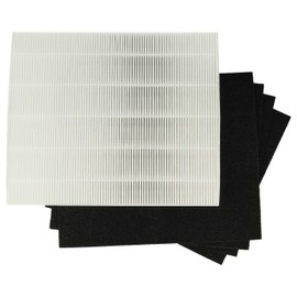 vhbw Filter Set Compatible with Winix P150 Air Purifier - Replacement for Winix 15HC, WRF15-HC, 123050 (4x Activated Carbon Filters + 1x HEPA Filter) Air Filter