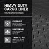 BDK Heavy Duty Rubber Cargo Mat Liner - All-Weather Trunk