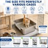 FHTONGE Low Entry Thickened Stainless Steel Cat Litter Box, 23.6x15.8