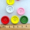 MajorCrafts 24pcs 20mm Mixed Colours Round 4 Holes Wood Sewing