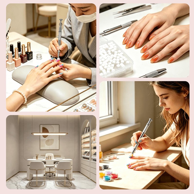200PCS Soft Nail Sponges with 1PCS Grabbing Pen for Ombre