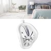 Melting Clock Plastic Retro Decorative Electroplated Metal Paint Desk Table