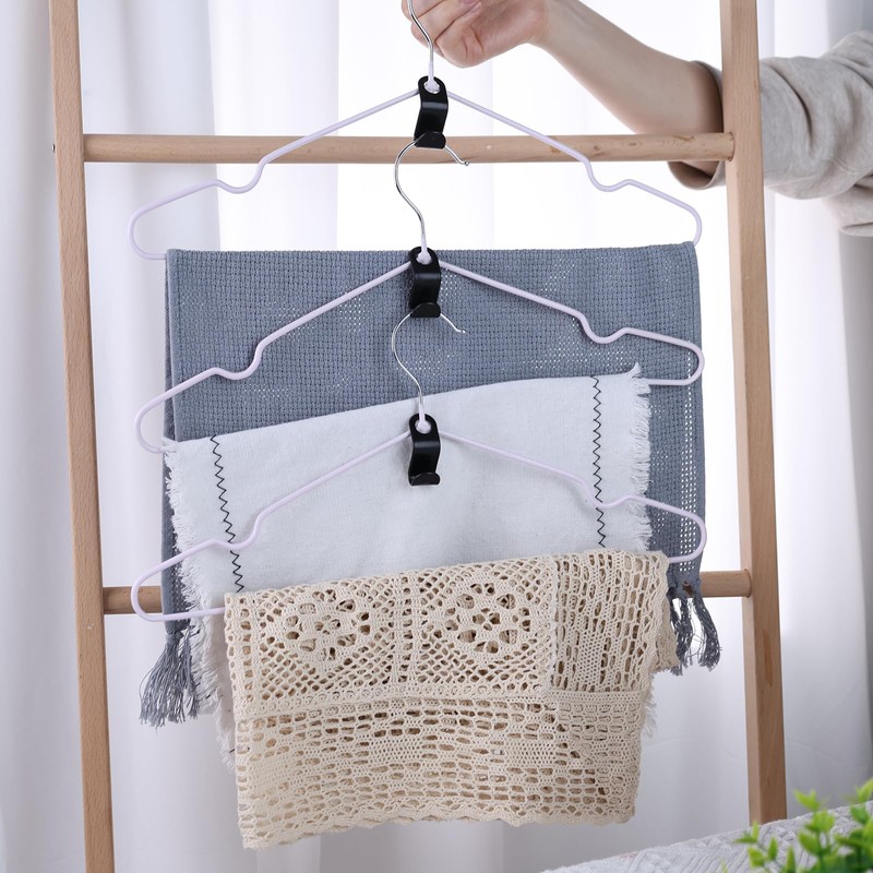 MCPINKY Hanger Extender Hooks, 50PCS Clothes Hanger Connector Hooks Closet