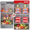 Scavata 2 Pack Stackable Refrigerator Organizer, Soda Can Dispenser Pop