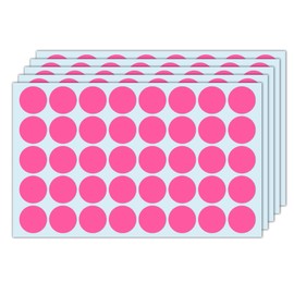 1000 Pieces, 1 inch - Pink Dot Stickers, Round Circle Dots Sticky Labels