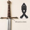Mythrojan Metal Single Sword Wall Mount - 4 Inch Vertical