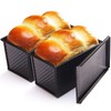 CHEFMADE Pullman Loaf Pan with Lid 2 Pcs, 1Lb Dough