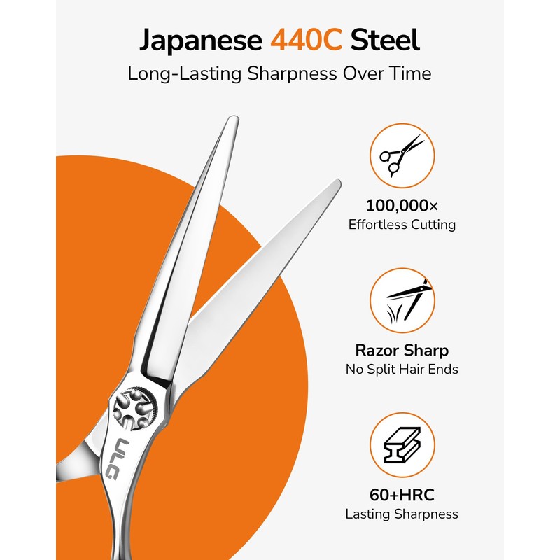 ULG Hair Cutting Shears & Thinning Scissors Kit, Japanese 440C
