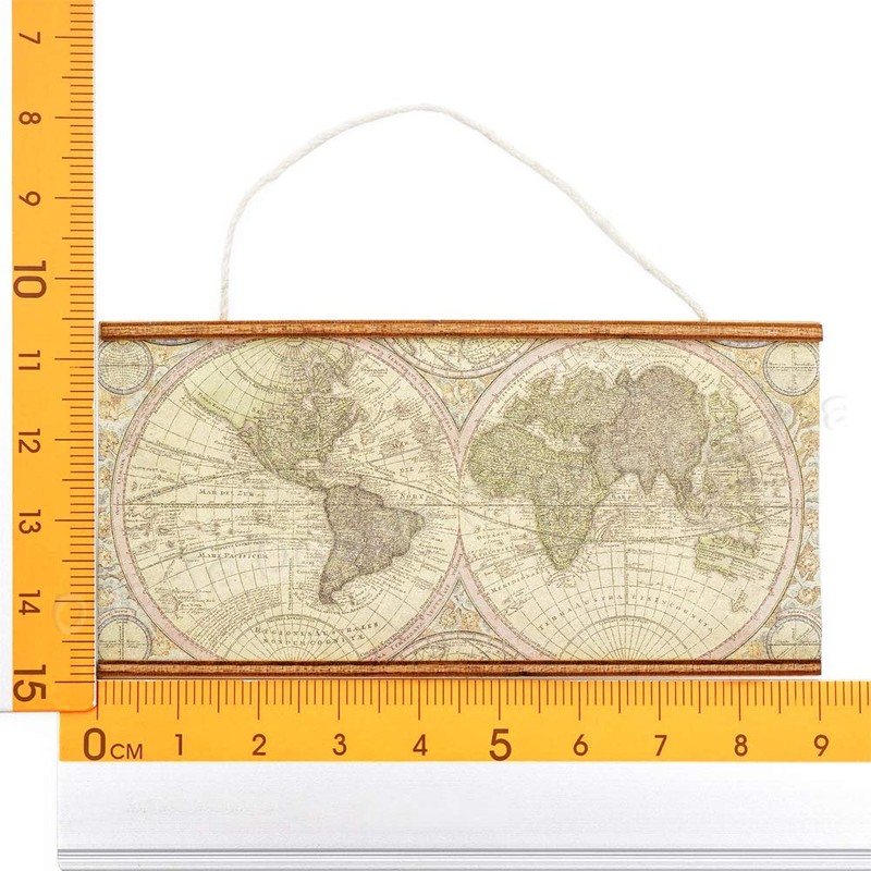 Odoria 1/12 Miniature World Map Dollhouse Decoration Accessories