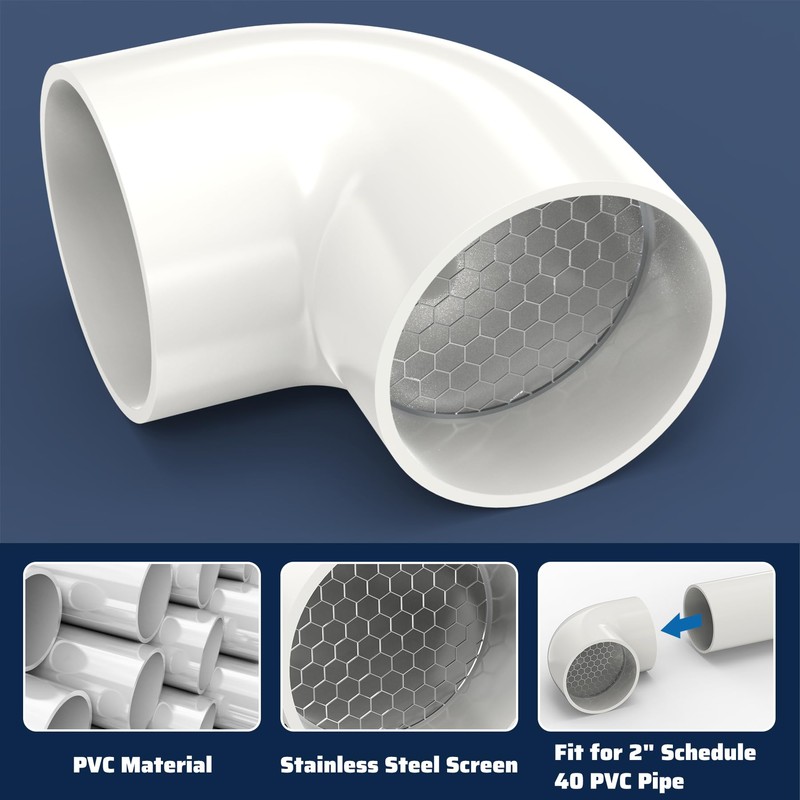 Pearwow PVC Vent Termination Cap, 1 Pcs Roof Vent Cap