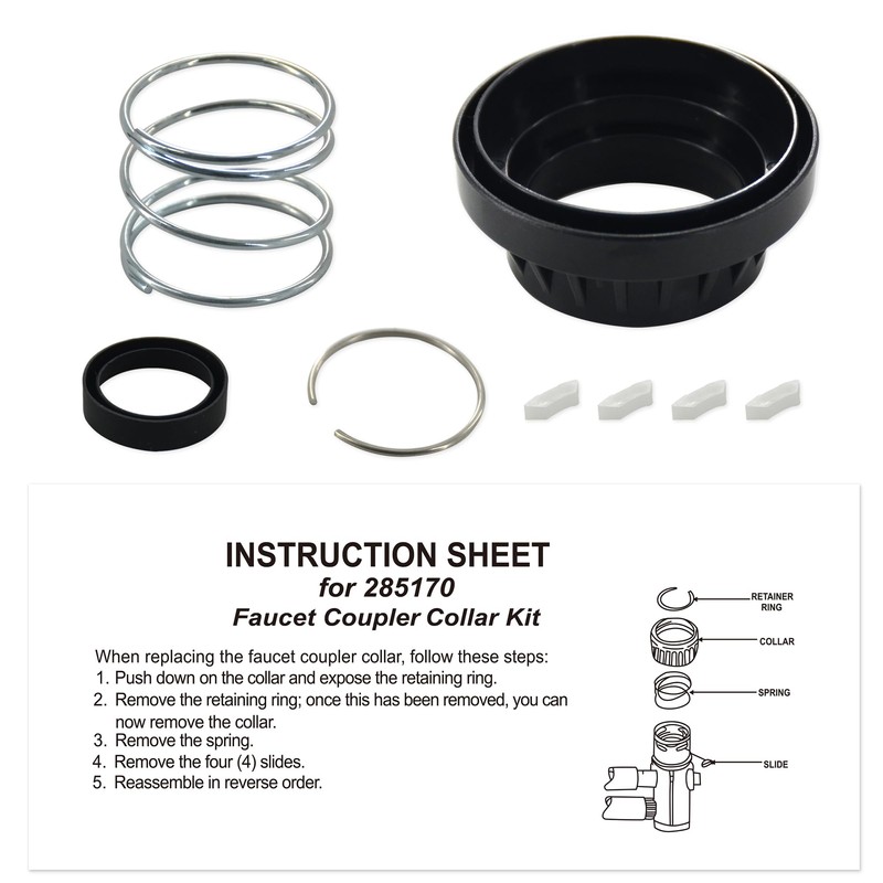 GYOFFULL WP285170 Dishwasher Faucet Adapter 285170 Collar Kit fit Replacement