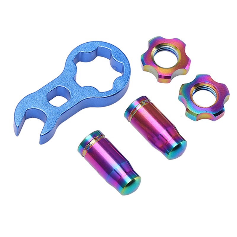 RISK 7pcs Titanium Alloy Bicycle Presta Valve Cap Strong Hardness