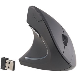 GeneralKeys Ergonomische Maus: Optische Vertikal-Funkmaus für Linkshänder, 1.600 DPI, 2,4 GHz (Ergonomische Funkmaus, Vertikal Mouse, optisches Kabel)