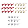 12 PCS Simulation Bird Silver Mini Birds for Home Decoration
