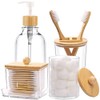 Juego de accesorios de baño de bambú, 4 piezas -