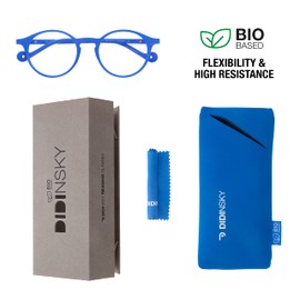 DIDINSKY Blue Light Filter Glasses for Men and Women, Blue Filter Glasses with Strength or No Prescription for Gaming or PC Rubber Touch Temple and Anti-Glare Lenses. 6 Colours and 6 Gradations -
