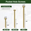 SJPULMO Pocket Hole Screws 1-1/4 Inch, 160Pcs Exterior Pocket Screws