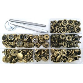 70 Sets 15mm 5/8" Heavy Duty Snap Fasteners Kit, Metal Snaps for Leather Crafts Sewing repair clothing Button Kit with Snap Installation Tool