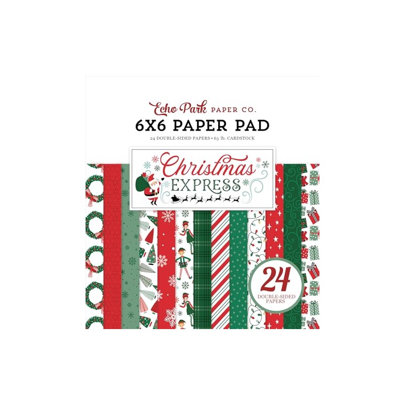 Echo Park Paper Christmas Express 6x6 Paper Pad, Multi