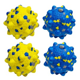 4 Pack Dog Balls, Indestructible Tennis Balls for Dogs, 7.5 cm, Bouncy, Durable Toy Balls, Water Toy Fetch Balls