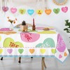 2Pcs Valentines Day Tablecloth Decorations 60x84 Inch: Candy Heart Table