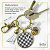 Buffalo Plaid Keychain Black And White Heart Classic Vintage Style