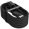 iMangoo 65W USBC Cable 4FT Nylon Braided Tangle-Free for ROG