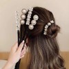 4 Pieces Pearl Flower Hair Bun Maker Donut Bun Shaper