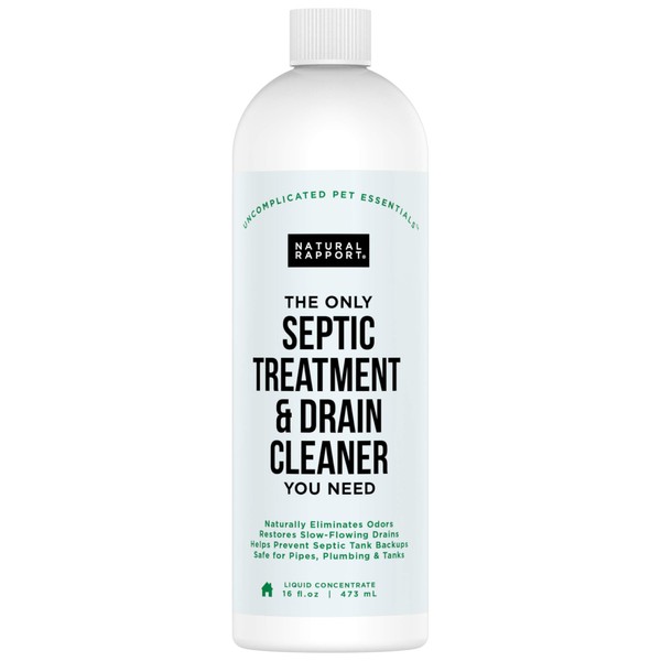 Natural Rapport Septic Treatment and Drain Cleaner - The Only Septic Treatment & Drain Cleaner You Need - Professional Strength Drain Cleaner for Home and RV (Liquid & Packets) (24 count)