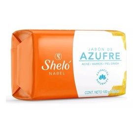 Sheló Nabel Jabón De Azufre Shelo Nabel 100 Gramos Para Piel Grasa