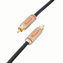 Vivanco Audio/Video Cable 1x RCA Male to 1x RCA Male/24 K Gold-Plated Connectors Solid Metal Plug 1.5 m