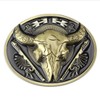 Bull Belt Buckle for Men, Longhorn Bull Belt Buckle, Gold