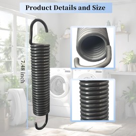 W10135004 Suspension Spring for Whirlpool Dryer, 8182814 Spring Repalces 8181762 W10127411 8182796 1470473 (Pack of 2)