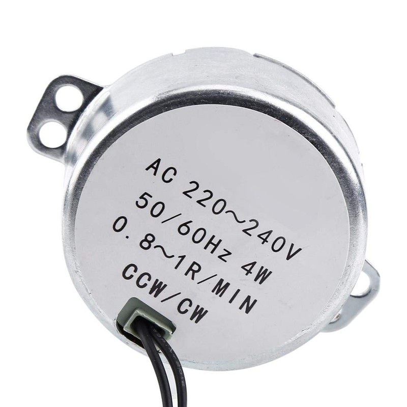 Akozon 220-240V AC Synchronous Motor, 1Pc Gear Motor 4W CW/CCW,