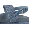 Kenneth Cole Reaction Women's Women's Debra Flat Sandal, Denim Crystal,