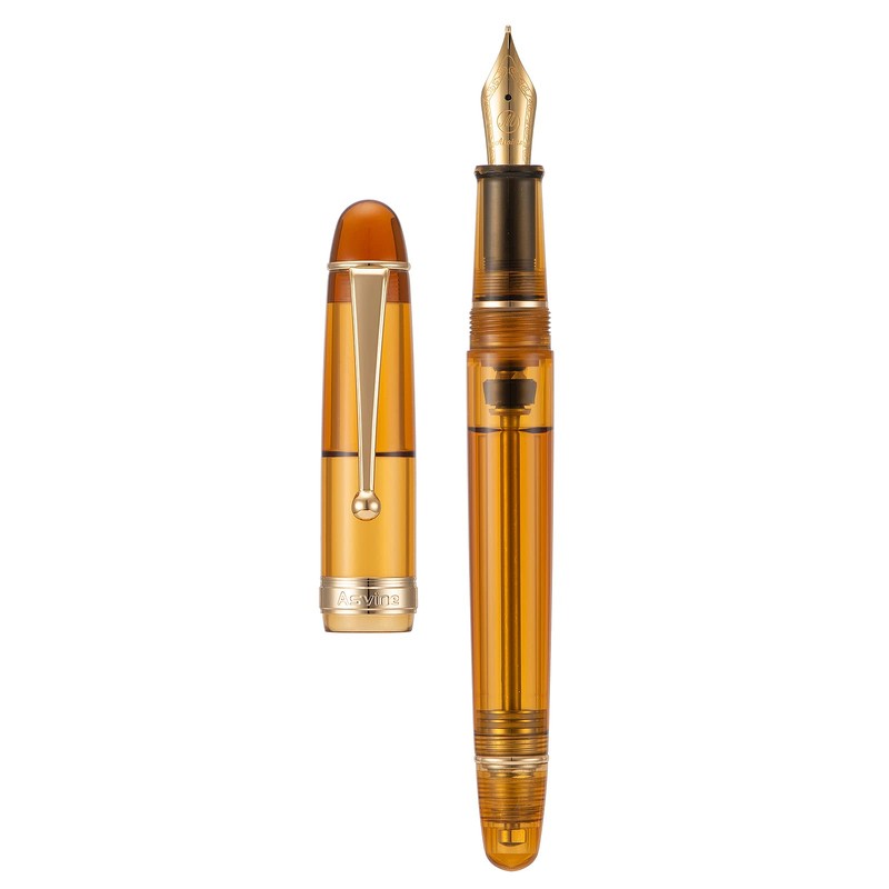 Asvine Fountain Pen V126 Extra Fine Nib Transparent Brown Acrylic