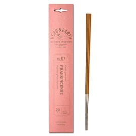 HERB & EARTH H&E Bamboo Incense - Frankincense - 20 Sticks by Nippon KODO, Japanese Quality Incense Since 1575