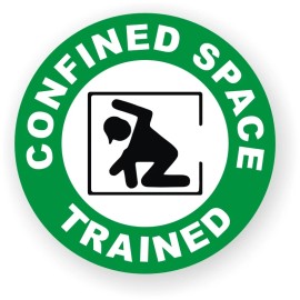 Unbranded/Generic 3pcs - Confined Space Trained Hard Hat Decals Helmet Stickers Safety Certified